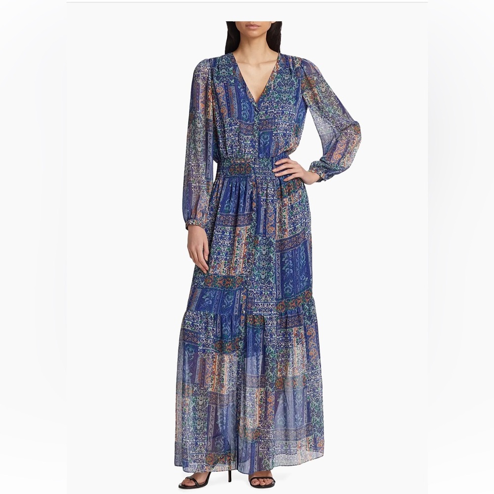 Ramy Brook Multicolor Long Sleeve Maxi Dress